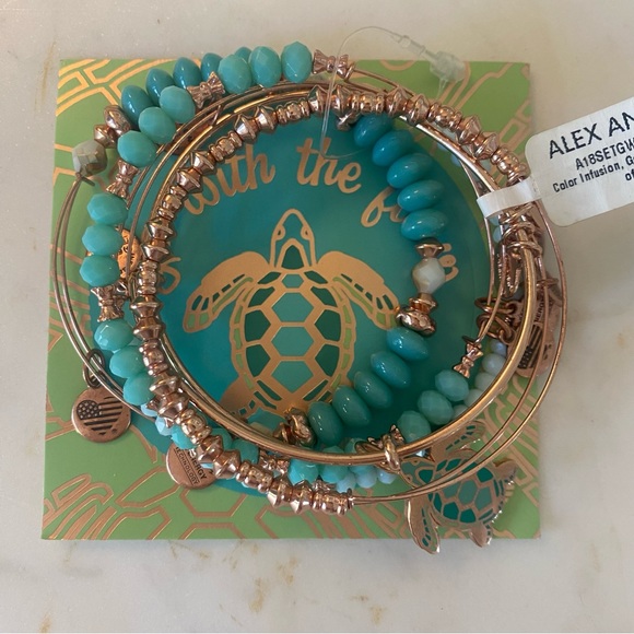 Alex and Ani Jewelry - Alex and Ani , Go With The Flow 5 Bracelet Set